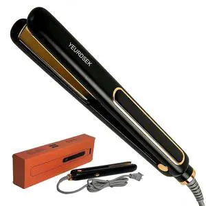 Hair Straightener Flat Iron - Quickly Heats up in 10s, Max Temperature 230° C/450° F, Professional 1 Inch Straightener & Curler 2 in 1 with Ceramic Plates, Suitable for All Hair Types Hair Straightener Flat Iron - Quickly Heats up in 10s, Max Temperature 230° C/450° F, Professional 1 Inch Straightener & Curler 2 in 1 with Ceramic Plates, Suitable for All Hair Types