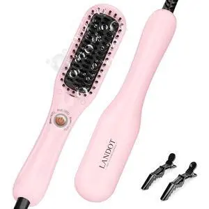 mini Hair Straightener Brush, Frizz-Free with Anti-Scald & Auto-Off mini Hair Straightener Brush, Frizz-Free with Anti-Scald & Auto-Off