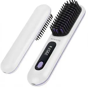 Go Brush Pro Portable Straightener Brush for Travel, Cordless Hair Straightener Comb for Women (White) Go Brush Pro Portable Straightener Brush for Travel, Cordless Hair Straightener Comb for Women (White)