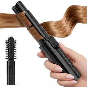 ® Cordless Curling Iron Brush, Portable Travel Curling Iron with Safety Lock, Rechargeable Heated Round Brush with 200 Million Negative Ions, 1 1/5 inch Battery Hair Curler Brushfor Styles ® Cordless Curling Iron Brush, Portable Travel Curling Iron with Safety Lock, Rechargeable Heated Round Brush with 200 Million Negative Ions, 1 1/5 inch Battery Hair Curler Brushfor Styles