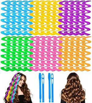 30 Pcs Heatless Hair Curlers Wave Curls Styling Kit with 2 Pcs Styling Hooks, No Heat Hair Curlers Heatless Wave Curlers for Women Girls Long Medium Short Hair (6 Colors, 55 cm/21.65 inch) 30 Pcs Heatless Hair Curlers Wave Curls Styling Kit with 2 Pcs Styling Hooks, No Heat Hair Curlers Heatless Wave Curlers for Women Girls Long Medium Short Hair (6 Colors, 55 cm/21.65 inch)