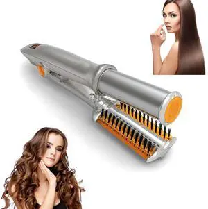 2 in1 Hair Curler Straighter Rotating Iron, Curling Iron Wand for Hair Curling and Straighting, Dry and Wet Styling Tool, Travel for Girls Women 2 in1 Hair Curler Straighter Rotating Iron, Curling Iron Wand for Hair Curling and Straighting, Dry and Wet Styling Tool, Travel for Girls Women
