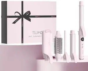 5 in 1 Curling Iron Set with Airflow Cooling for Long-Lasting Curls, Ionic Ceramic Hair Curler with 3/8", 1", 1.5" Barrels, Crimper & Thermal Brush, Dual Voltage, 250410 5 in 1 Curling Iron Set with Airflow Cooling for Long-Lasting Curls, Ionic Ceramic Hair Curler with 3/8", 1", 1.5" Barrels, Crimper & Thermal Brush, Dual Voltage, 250410