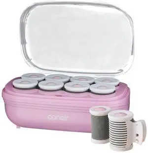 Jumbo Hair Rollers, Ceramic, 2" Rollers, 8 Count, Pink Jumbo Hair Rollers, Ceramic, 2" Rollers, 8 Count, Pink