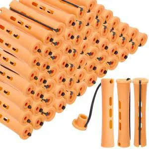 60 Pcs Perm Rods Hair Perm Rollers for Short Long Hair,Orange 60 Pcs Perm Rods Hair Perm Rollers for Short Long Hair,Orange