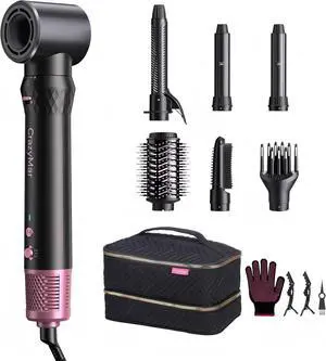 7-in-1 Hot Air Styler & Hair Dryer Brush, 110,000 RPM High-Speed Blow Dryer Brush with Auto Wrap Curlers,Fast Drying, Volumizing & Straightening Trave 7-in-1 Hot Air Styler & Hair Dryer Brush, 110,000 RPM High-Speed Blow Dryer Brush with Auto Wrap Curlers,Fast Drying, Volumizing & Straightening Trave