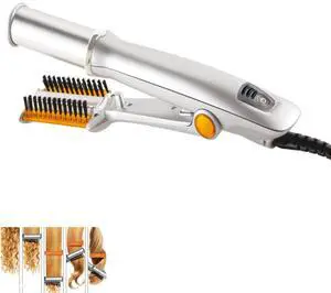 2 in 1 Hair Straightener and Curler, Dual-Use Hair Styling Iron with 3 Adjustable Temperatures, Portable Hair Curling Straightener for All Hair Types 2 in 1 Hair Straightener and Curler, Dual-Use Hair Styling Iron with 3 Adjustable Temperatures, Portable Hair Curling Straightener for All Hair Types