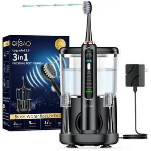 Electric Toothbrush with Water Flosser Combo,Sonic Flossing Toothbrush, Bl Electric Toothbrush with Water Flosser Combo,Sonic Flossing Toothbrush, Bl