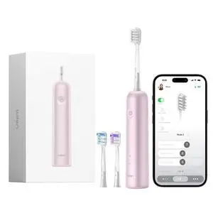 Wave Electric Toothbrush, Oscillation & Vibration, IPX7 Waterproof Magnetic Rechargeable Travel Sonic Electric Toothbrush for Adults with 3 Brush Heads (Pink Aluminum Alloy) Wave Electric Toothbrush, Oscillation & Vibration, IPX7 Waterproof Magnetic Rechargeable Travel Sonic Electric Toothbrush for Adults with 3 Brush Heads (Pink Aluminum Alloy)