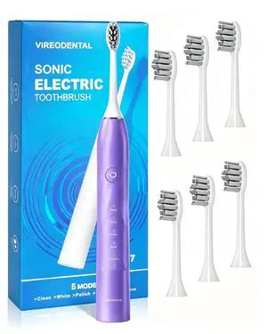 Sonic Electric Toothbrush for Adults & Kids,Type-C Rechargeable Sonic Electric Toothbrush for Adults & Kids,Type-C Rechargeable