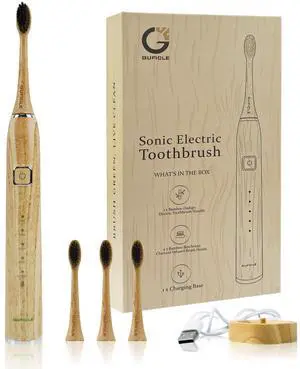 Sonic Electric Toothbrush with Bamboo Heads Sonic Electric Toothbrush with Bamboo Heads