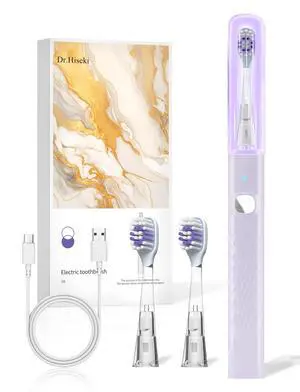 Sonic Electric Toothbrush for Adults and Kids with UV Mode - 38000 VPM Deep Clean and 4 Cleaning Modes, Rechargeable Toothbrush, 3-Hour Fast Charge, 60 Days Long Battery Life. IPX7 Waterproof Sonic Electric Toothbrush for Adults and Kids with UV Mode - 38000 VPM Deep Clean and 4 Cleaning Modes, Rechargeable Toothbrush, 3-Hour Fast Charge, 60 Days Long Battery Life. IPX7 Waterproof