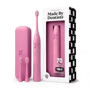 PROX Sonic Electric Toothbrush for Adults 70Day Battery on One Charge, DentistDesigned Whitening Rechargeable Toothbrush, 3 Brush Heads & Travel Case, 3 Modes, Pink PROX Sonic Electric Toothbrush for Adults 70Day Battery on One Charge, DentistDesigned Whitening Rechargeable Toothbrush, 3 Brush Heads & Travel Case, 3 Modes, Pink