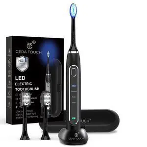6 Blue LED Whitening Electric Toothbrush| Electric Toothbrush for Adults | 4 Modes With Smart Timer Plaque Removal & Memory Function | 2Heads | IPX7 Waterproof |Travel Case |WirelessCharger 6 Blue LED Whitening Electric Toothbrush| Electric Toothbrush for Adults | 4 Modes With Smart Timer Plaque Removal & Memory Function | 2Heads | IPX7 Waterproof |Travel Case |WirelessCharger