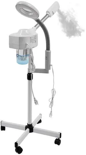 2-in-1 Facial Steamer with 5X Magnifying Lamp, Adjustable Mist, Deep Cleaning for Personal Skin Care, Face Steamer for Esthetician, Professional Facial Humidifier for Home Beauty Salon, White 2-in-1 Facial Steamer with 5X Magnifying Lamp, Adjustable Mist, Deep Cleaning for Personal Skin Care, Face Steamer for Esthetician, Professional Facial Humidifier for Home Beauty Salon, White