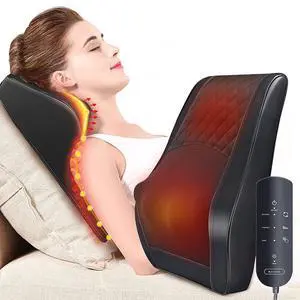 Back Massager with Heat, 3D Kneading Massage Pillow for Back, Neck, Shoulder, Leg Pain Relief Deep Tissue, Gifts for Women Men Mom Dad Back Massager with Heat, 3D Kneading Massage Pillow for Back, Neck, Shoulder, Leg Pain Relief Deep Tissue, Gifts for Women Men Mom Dad
