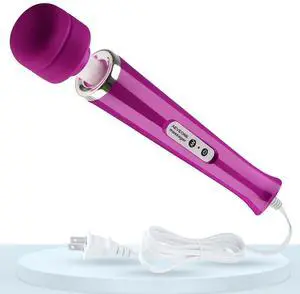 Wired Powerful Handheld Wand Massager, Strong Personal Vibration Massage for Sports Recovery, Back Muscle Aches, Whole Body Pain (Purple) Wired Powerful Handheld Wand Massager, Strong Personal Vibration Massage for Sports Recovery, Back Muscle Aches, Whole Body Pain (Purple)
