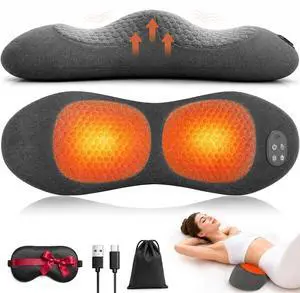 Upgraded 3-in-1 Triple Fusion Back Massager, Cordless Lumbar Support Pillow Upgraded 3-in-1 Triple Fusion Back Massager, Cordless Lumbar Support Pillow