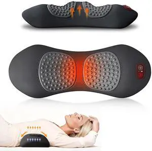 3-in-1 Electric Lumbar Support Pillow, Triple Fusion Back Massager with Heat, Vibration and Stretch, Ergonomic Lower Back Massager for Pain Relief Deep Tissue, Ideal for Car Bed Office Chair Travel 3-in-1 Electric Lumbar Support Pillow, Triple Fusion Back Massager with Heat, Vibration and Stretch, Ergonomic Lower Back Massager for Pain Relief Deep Tissue, Ideal for Car Bed Office Chair Travel