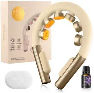 Neck Massager with Heat, Neck Massager for Pain Relief Deep Tissue, Multiple Mode Adjustment, Portable and Suitable for Travel and Home Neck Massager with Heat, Neck Massager for Pain Relief Deep Tissue, Multiple Mode Adjustment, Portable and Suitable for Travel and Home