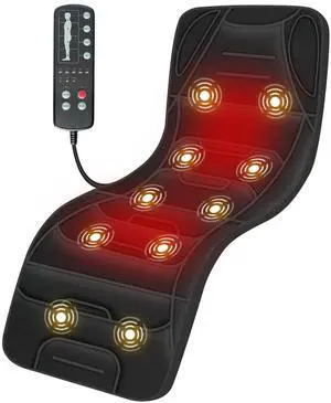 Full Body Massage Mat with Heat, Back Massager with 10 Vibration Motors, 4 Heating Zones, Foldable Relaxation Pad for 3 Adjustable Intensity Vibration Massage Only, Gift for Men Women Full Body Massage Mat with Heat, Back Massager with 10 Vibration Motors, 4 Heating Zones, Foldable Relaxation Pad for 3 Adjustable Intensity Vibration Massage Only, Gift for Men Women
