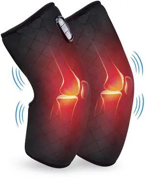 Heated Knee Massager for Seniors, Plug-in Knee Massager with Heat and Vibration, Pair of Heated Knee Wraps for Both Knees, 5 Modes, 2 Heat Levels, 30-Min Timer, FSA Eligible HSA Heated Knee Massager for Seniors, Plug-in Knee Massager with Heat and Vibration, Pair of Heated Knee Wraps for Both Knees, 5 Modes, 2 Heat Levels, 30-Min Timer, FSA Eligible HSA