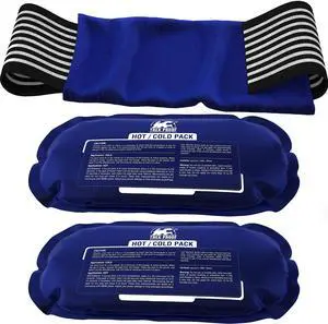 Ice Packs for Injuries Reusable (3-Piece Set) Hot and Cold Ice Pack Therapy Gel Wrap Support Supports Recovery, Joint and Muscle Pain Knees, Back & More (3 Piece Set - Classic) Ice Packs for Injuries Reusable (3-Piece Set) Hot and Cold Ice Pack Therapy Gel Wrap Support Supports Recovery, Joint and Muscle Pain Knees, Back & More (3 Piece Set - Classic)