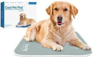Cool Pet Pad - Large, Sage Grey - Self-Cooling, Pressure Activated Mat for Dogs & Cats from 46-80 lbs - Non-Toxic Gel, No Water Needed Cool Pet Pad - Large, Sage Grey - Self-Cooling, Pressure Activated Mat for Dogs & Cats from 46-80 lbs - Non-Toxic Gel, No Water Needed