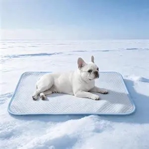 FrostPro Dog Cooling Mat, Scratch Resistant Stain Resistant QMAX>0.5 Dog Cooling Pad for Small to Medium Dogs, Self Cooling Mat for Dogs, No Water or Electricity Needed, Blue, Medium, 26"x20" FrostPro Dog Cooling Mat, Scratch Resistant Stain Resistant QMAX>0.5 Dog Cooling Pad for Small to Medium Dogs, Self Cooling Mat for Dogs, No Water or Electricity Needed, Blue, Medium, 26"x20"