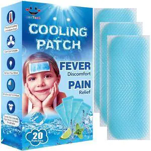 Kid Fever Patches for Fever, Pain Relief, Pack of 20 Kid Fever Patches for Fever, Pain Relief, Pack of 20