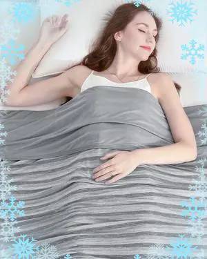 Cooling Throw Blanket for Hot Sleepers,Double Sided Cold Effect, Lightweight Breathable Summer Bed Blanket for Couch, Transfer Heat to Keep Body Cool Night Sweats,50"x70" Cooling Throw Blanket for Hot Sleepers,Double Sided Cold Effect, Lightweight Breathable Summer Bed Blanket for Couch, Transfer Heat to Keep Body Cool Night Sweats,50"x70"