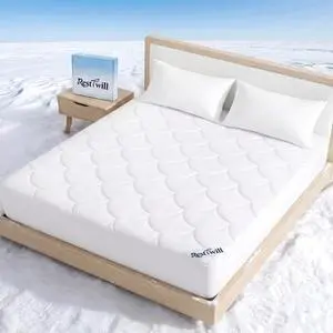Cooling Mattress Pad Queen, Breathable Quilted Fitted Mattress Protector Cooling Mattress Pad Queen, Breathable Quilted Fitted Mattress Protector