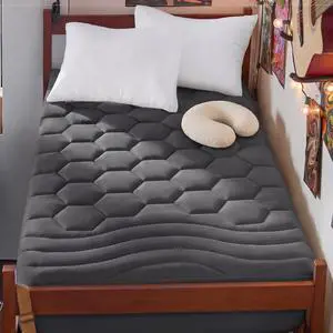 Grey Twin XL Mattress Pad - Soft Mattress Topper for College Dorm Room Essentials, Extra Long Twin Bed Cover Protector with 8-21 Inches Deep Pocket, Washable, Grey, 39x80 Inches Grey Twin XL Mattress Pad - Soft Mattress Topper for College Dorm Room Essentials, Extra Long Twin Bed Cover Protector with 8-21 Inches Deep Pocket, Washable, Grey, 39x80 Inches