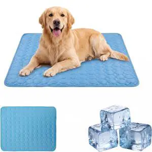 Dog Cooling Mat, 2026 Upgraded Pet Ice Silk Mat(Bule,M-24×20") Dog Cooling Mat, 2026 Upgraded Pet Ice Silk Mat(Bule,M-24×20")