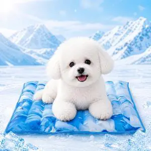 Dog Cooling Mat, Double-Sided Washable Pet Pad, Non-Slip 17.7x17.7 Dog Cooling Mat, Double-Sided Washable Pet Pad, Non-Slip 17.7x17.7