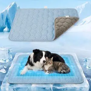 Dog Cooling Mat Q-MAX>0.5 Self-Cooling Mat for Dogs Crate Pad for Dogr, 2-in-1 Long-Lasting Cool Mats and Soft Kennel Pad for Dogs, Easy Washable Mat for Bed Crate Car Dog Cooling Mat Q-MAX>0.5 Self-Cooling Mat for Dogs Crate Pad for Dogr, 2-in-1 Long-Lasting Cool Mats and Soft Kennel Pad for Dogs, Easy Washable Mat for Bed Crate Car