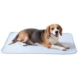 FrostEase Dog Cooling Mat, Cooling Dog Bed and Cooling Pad for Dog and Cat with Qmax 0.4 Yarn, Breathable 3D Airflow Layers, Machine Washable Non Slip Base for Pets, Blue, M, 28"*20" FrostEase Dog Cooling Mat, Cooling Dog Bed and Cooling Pad for Dog and Cat with Qmax 0.4 Yarn, Breathable 3D Airflow Layers, Machine Washable Non Slip Base for Pets, Blue, M, 28"*20"