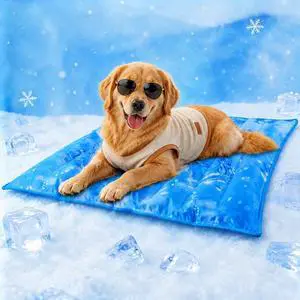 Dog Cooling Mat, Double-Sided Water-Resistant Pet Cooling Pad 29.5x29.5 Dog Cooling Mat, Double-Sided Water-Resistant Pet Cooling Pad 29.5x29.5
