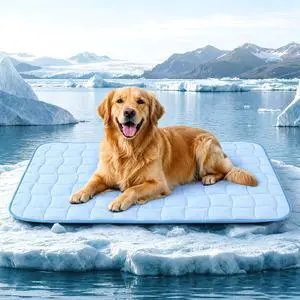 Cooling Mat for Dogs, X-Large Dog Cooling Pad, 44"x32", Blue Cooling Mat for Dogs, X-Large Dog Cooling Pad, 44"x32", Blue