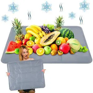 2 Pcs Reusable Freezable Ice Mat for Buffet Table Chilled Serving Tray Party 19.69 x 15.75 Inches Charcuterie Cooler Cooling Trays for Food, Cheese(Gray) 2 Pcs Reusable Freezable Ice Mat for Buffet Table Chilled Serving Tray Party 19.69 x 15.75 Inches Charcuterie Cooler Cooling Trays for Food, Cheese(Gray)