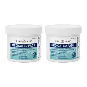 Medicated Cooling Pads with Witch Hazel, for Soothing Itch, Discomfort and Burning, Pre-Moistened Pads Ideal for Sensitive Areas, 100 Count (Pack of 2) Medicated Cooling Pads with Witch Hazel, for Soothing Itch, Discomfort and Burning, Pre-Moistened Pads Ideal for Sensitive Areas, 100 Count (Pack of 2)