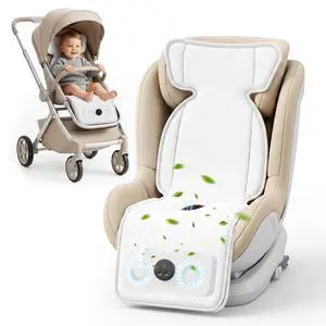 Stroller Cooling Pad with Fan for Baby, 10000mA Rechargeable Battery Baby Car Seat Cooling System for Backseat, Max 10H Ventilation 3 Speeds Cooling Mat Liner for Toddler Boys Summer Essentials Stroller Cooling Pad with Fan for Baby, 10000mA Rechargeable Battery Baby Car Seat Cooling System for Backseat, Max 10H Ventilation 3 Speeds Cooling Mat Liner for Toddler Boys Summer Essentials