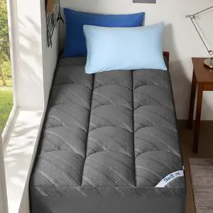 Twin XL Cooling Mattress Topper for Hot Sleepers, Grey Twin XL Cooling Mattress Topper for Hot Sleepers, Grey