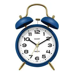 4-Inch Twin Bell Alarm Clock for Heavy Sleepers (Matte Navy) 4-Inch Twin Bell Alarm Clock for Heavy Sleepers (Matte Navy)