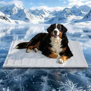 Dog Cooling Mat, Thick & Reversible Cooling Pad for Extra Large Dogs Dog Cooling Mat, Thick & Reversible Cooling Pad for Extra Large Dogs