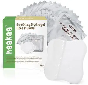 Hydrogel Nipple Pads with Lanolin, 24 PCS Individually Wrapped Hydrogel Nipple Pads with Lanolin, 24 PCS Individually Wrapped
