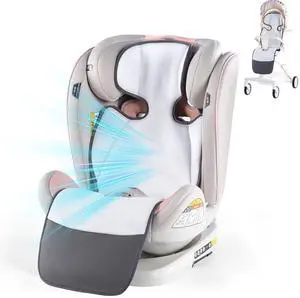 Baby Stroller Cooling Pad 2-in-1 Blow & Suction, Car Seat Cooling Pad with Fan, Lightweight Breathable Washable Liner, 3-Speed USB Powered Cooling Mat for Toddler, Summer Road Trip Essentials (Gray) Baby Stroller Cooling Pad 2-in-1 Blow & Suction, Car Seat Cooling Pad with Fan, Lightweight Breathable Washable Liner, 3-Speed USB Powered Cooling Mat for Toddler, Summer Road Trip Essentials (Gray)