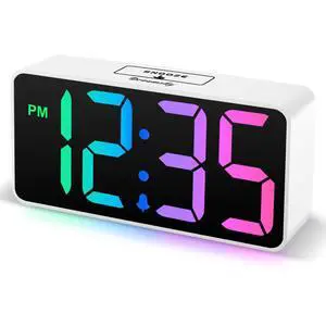Small Digital Alarm Clock for Bedroom, RGB Desk Clock for Kid Girl Small Digital Alarm Clock for Bedroom, RGB Desk Clock for Kid Girl