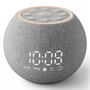 Sound Machine Alarm Clock for Bedroom, White Noise Machine Soothing Sounds for Sleep, Gentle Alarms for Wake Up, Dimmable Clock Display, Ambient Night Light, Plug in Bedside for Sleeping Adults Sound Machine Alarm Clock for Bedroom, White Noise Machine Soothing Sounds for Sleep, Gentle Alarms for Wake Up, Dimmable Clock Display, Ambient Night Light, Plug in Bedside for Sleeping Adults