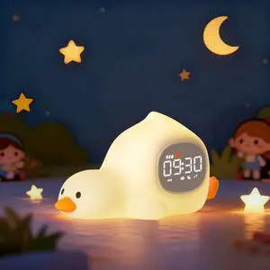 Duck Kids Alarm Clock with Night Light, OK to Wake Clock for Toddler Duck Kids Alarm Clock with Night Light, OK to Wake Clock for Toddler